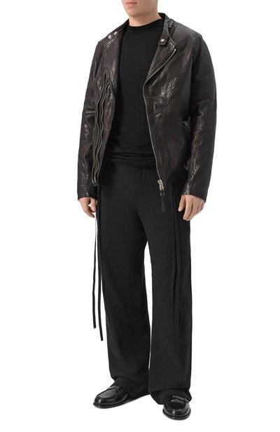 Кожаная куртка NEVER ENOUGH черного цвета по цене 108000 руб., арт. 2B6M072-148/MJL078 LT-42, фото 2 Кожаная куртка NEVER ENOUGH, арт. 2B6M072-148/MJL078 LT-42, фото 2