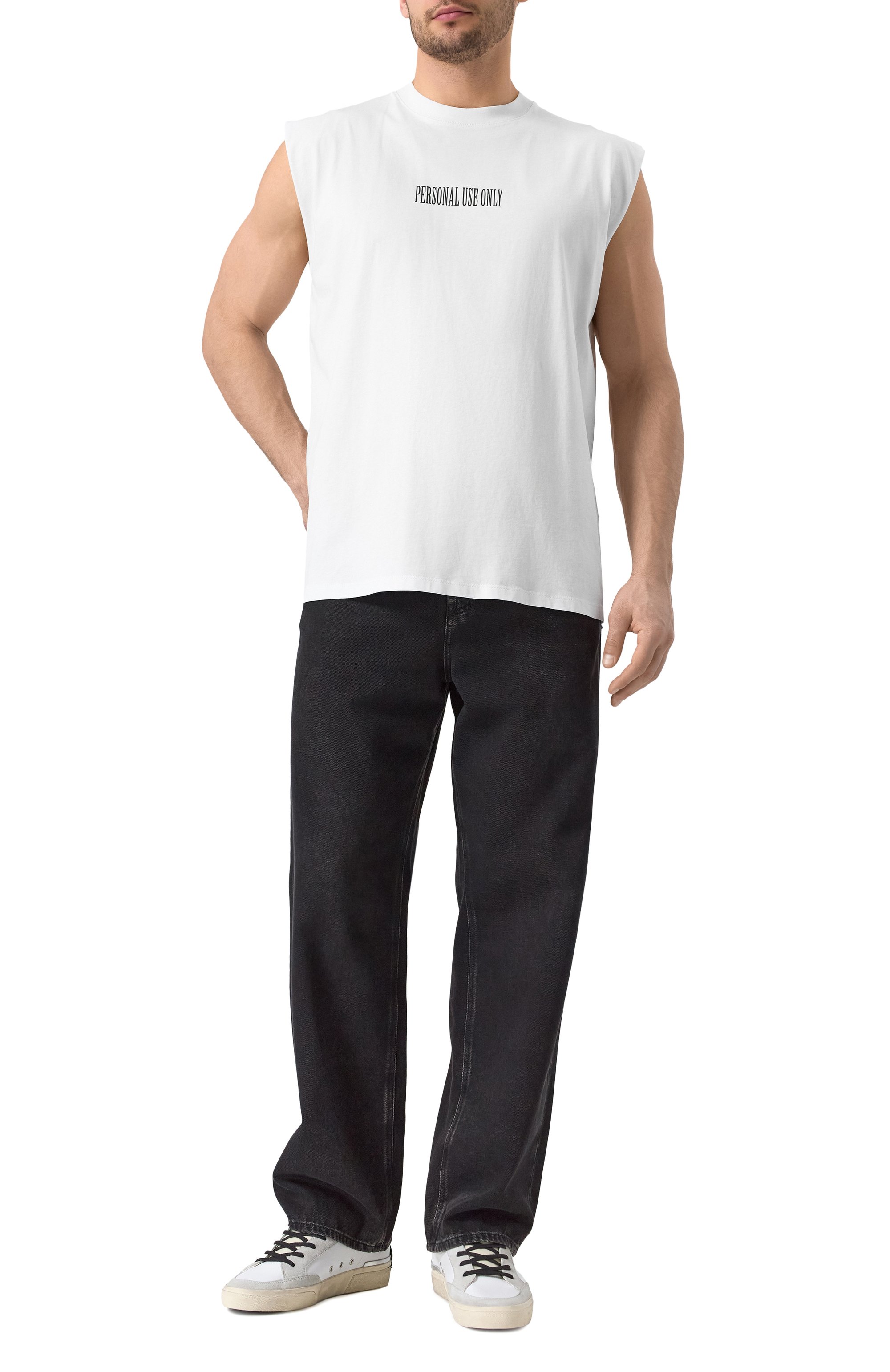 Хлопковая майка DIEGO VENTURINO белого цвета по цене 19250 руб., арт. DVTSSMPU0, фото 2 Хлопковая майка DIEGO VENTURINO, арт. DVTSSMPU0, фото 2