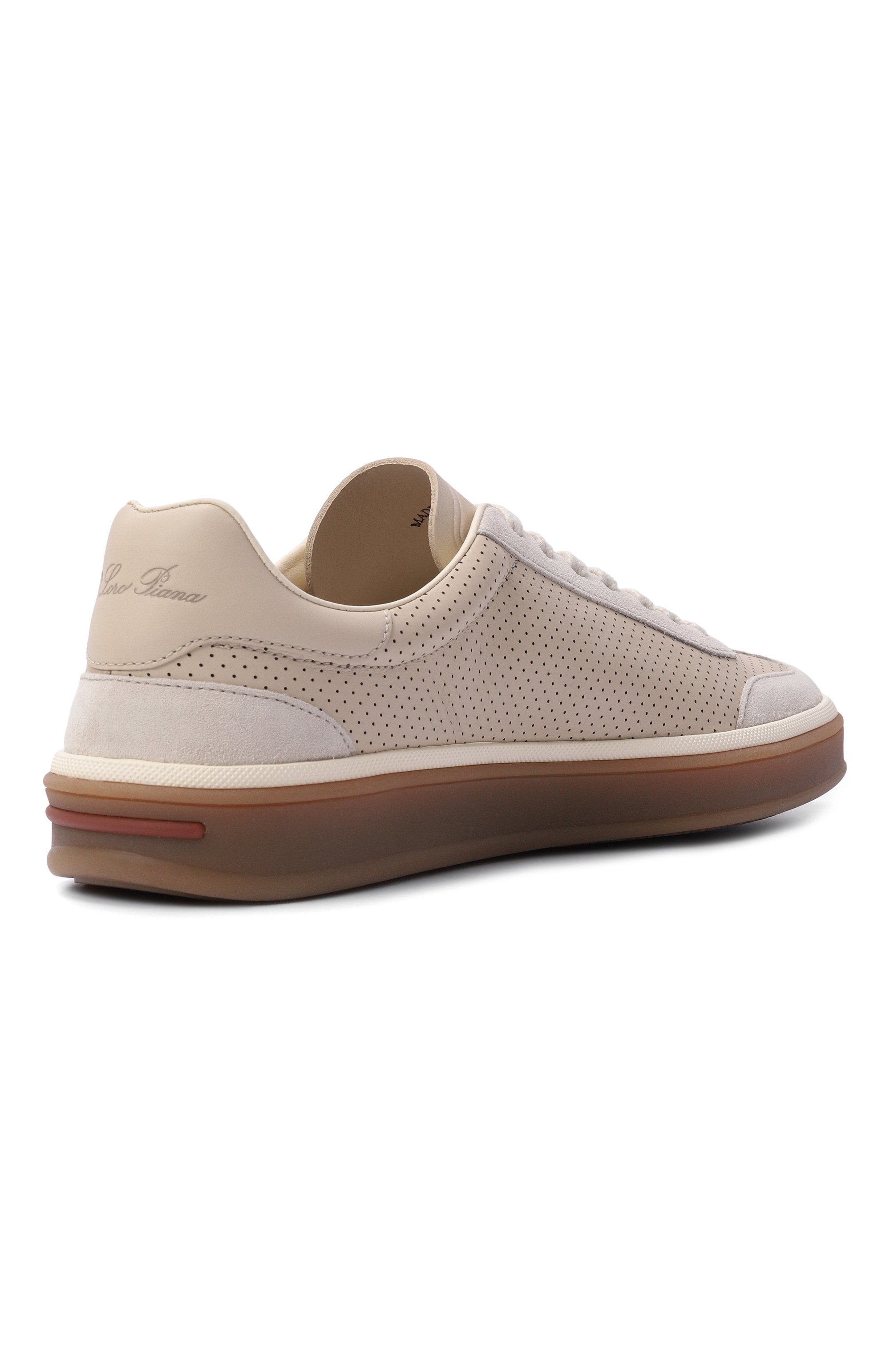 Кожаные кеды tennis walk LORO PIANA бежевого цвета по цене 129500 руб., арт. FAR1362, фото 4 Кожаные кеды tennis walk LORO PIANA, арт. FAR1362, фото 4