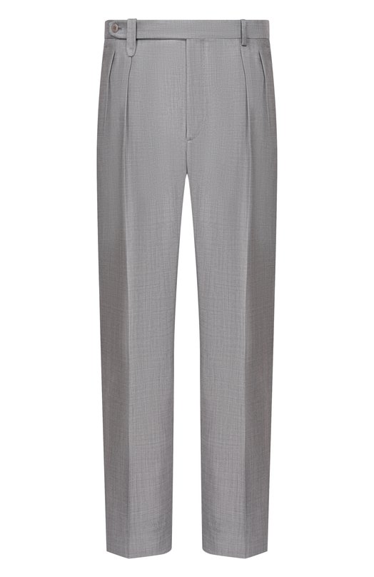 Шерстяные брюки Brioni RP3I0L/P1A0X Серый RP3I0L/P1A0X