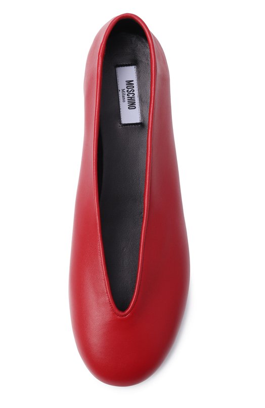 Кожаные балетки Duck Moschino MA11010C10/MA0 Красный  MA11010C10/MA0 Фото 6