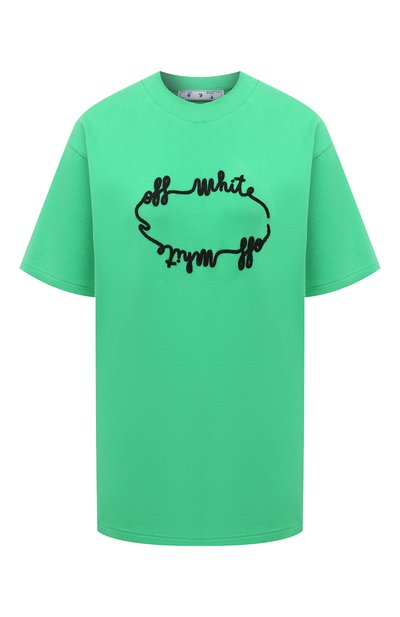 Женская хлопковая футболка OFF-WHITE, арт. 0WAA072E20JER0025510