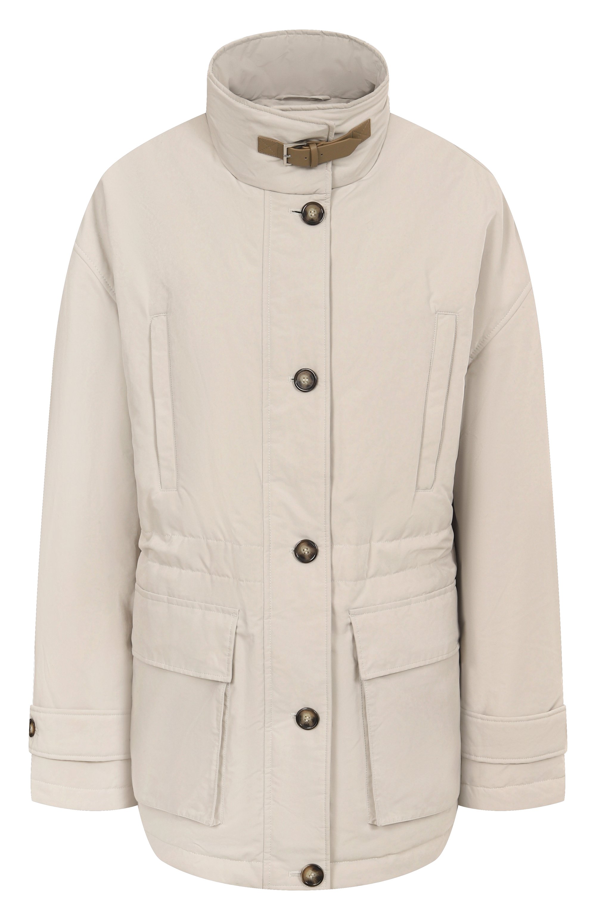 Утепленная парка 12 STOREEZ кремового цвета по цене 39000 руб., арт. 129640, фото 1 Утепленная парка 12 STOREEZ, арт. 129640, фото 1
