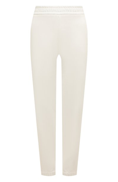 Хлопковые джоггеры MONCLER белого цвета по цене 43100 руб., арт. H1-093-8H000-17-899M1, фото 1 Хлопковые джоггеры MONCLER, арт. H1-093-8H000-17-899M1, фото 1