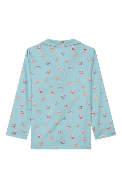 Хлопковая пижама STORY LORIS голубого цвета по цене 17400 руб., арт. 35101/8-16, фото 3 Хлопковая пижама STORY LORIS, арт. 35101/8-16, фото 3