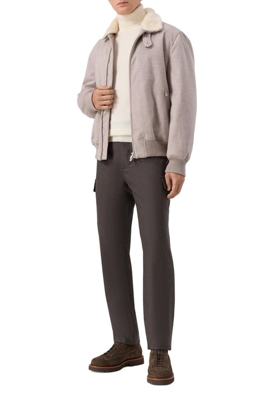 Утепленный бомбер Brunello Cucinelli MM4006889 Бежевый  MM4006889 Фото 2