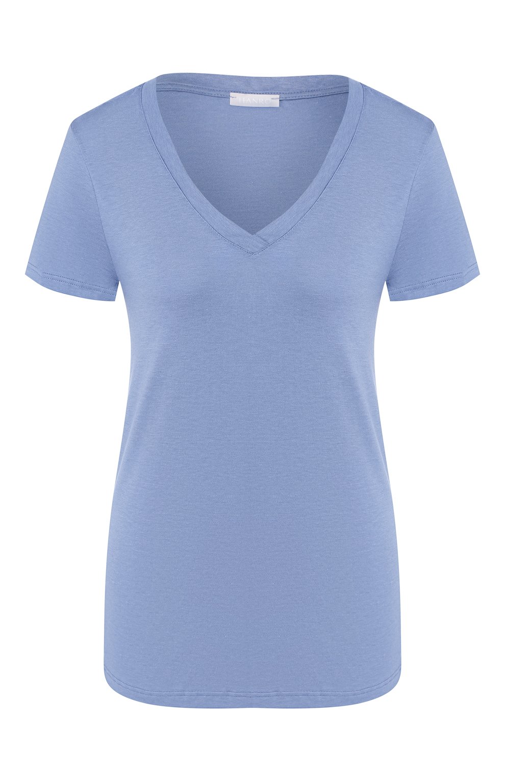 Футболка HANRO голубого цвета по цене 7200 руб., арт. 077876, фото 1 Футболка HANRO, арт. 077876, фото 1