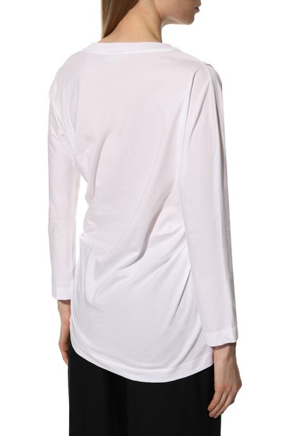 Хлопковый пуловер DRIES VAN NOTEN белого цвета по цене 34950 руб., арт. 222-011165-5600, фото 4 Хлопковый пуловер DRIES VAN NOTEN, арт. 222-011165-5600, фото 4