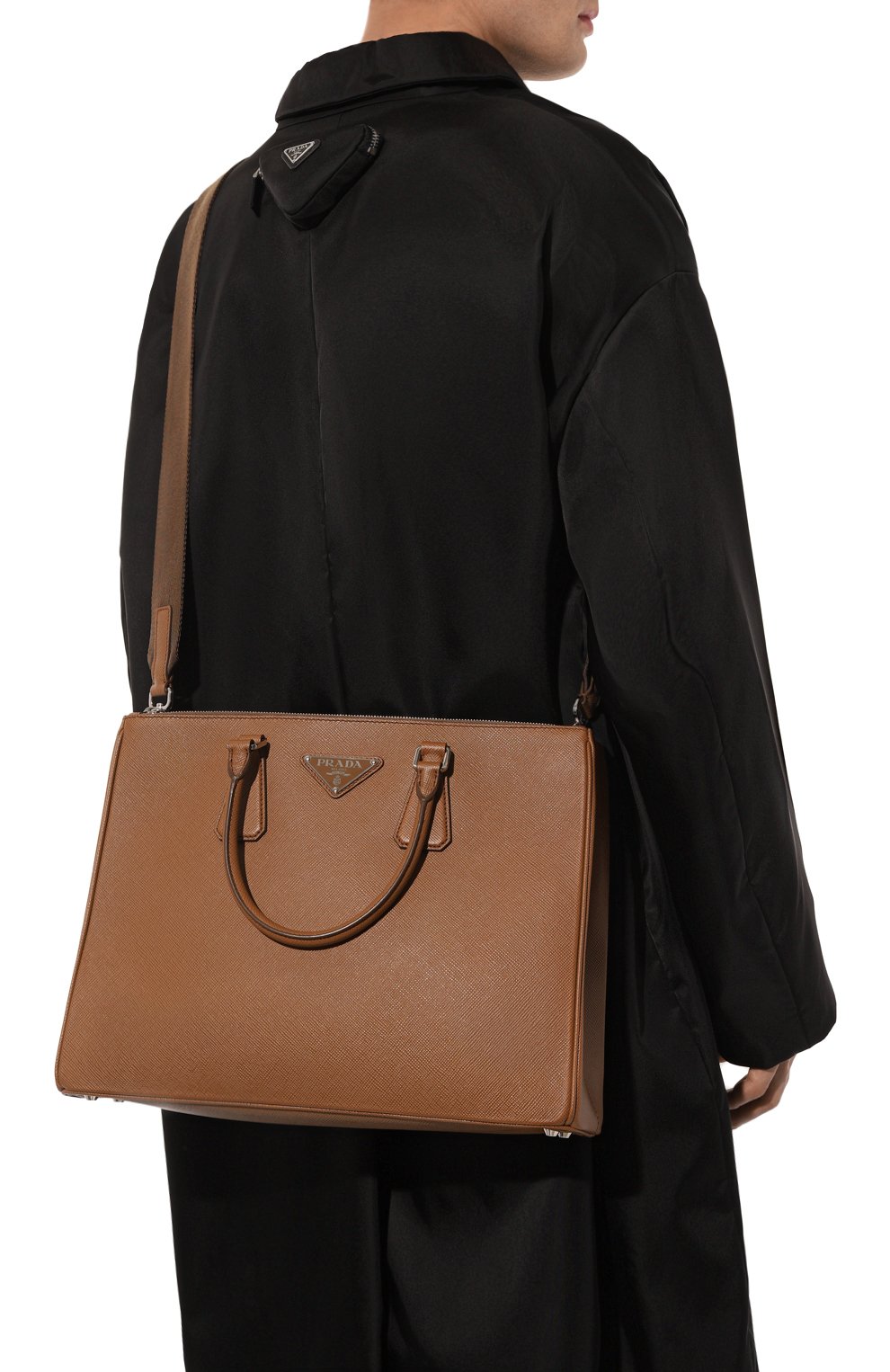 Кожаная сумка-тоут PRADA, арт. 2VG061-2FAD-F0401-OOF, фото 2