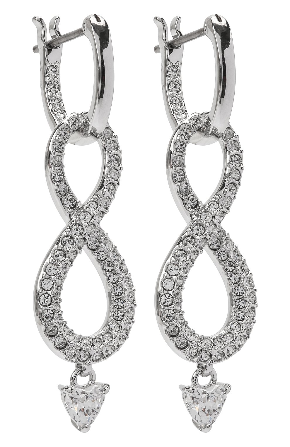 Серьги infinity SWAROVSKI серебряного цвета по цене 7740 руб., арт. 5520578, фото 3 Серьги infinity SWAROVSKI, арт. 5520578, фото 3