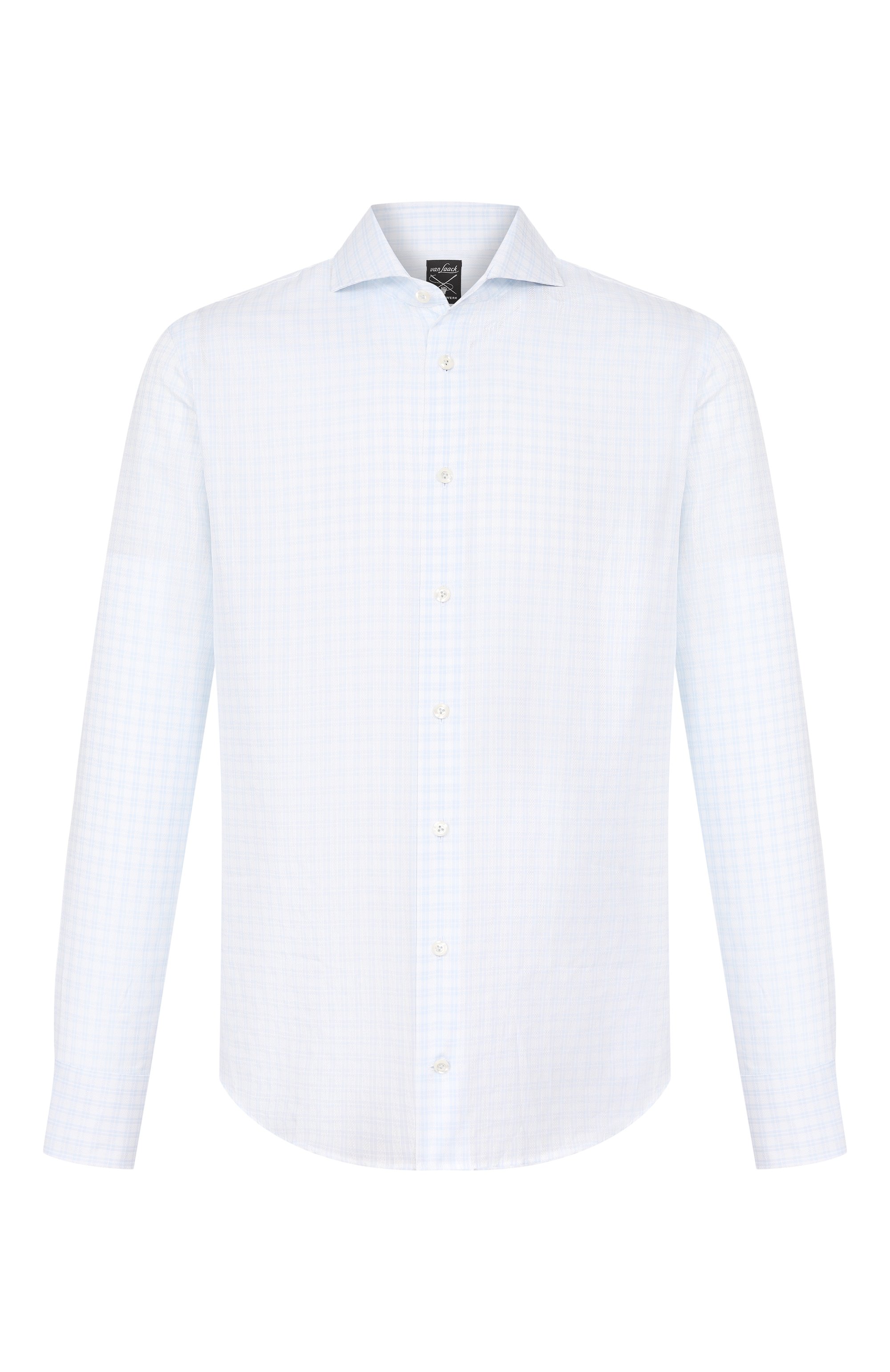 Хлопковая сорочка VAN LAACK голубого цвета по цене 29950 руб., арт. VL-RES0-SF25/152128, фото 1 Хлопковая сорочка VAN LAACK, арт. VL-RES0-SF25/152128, фото 1