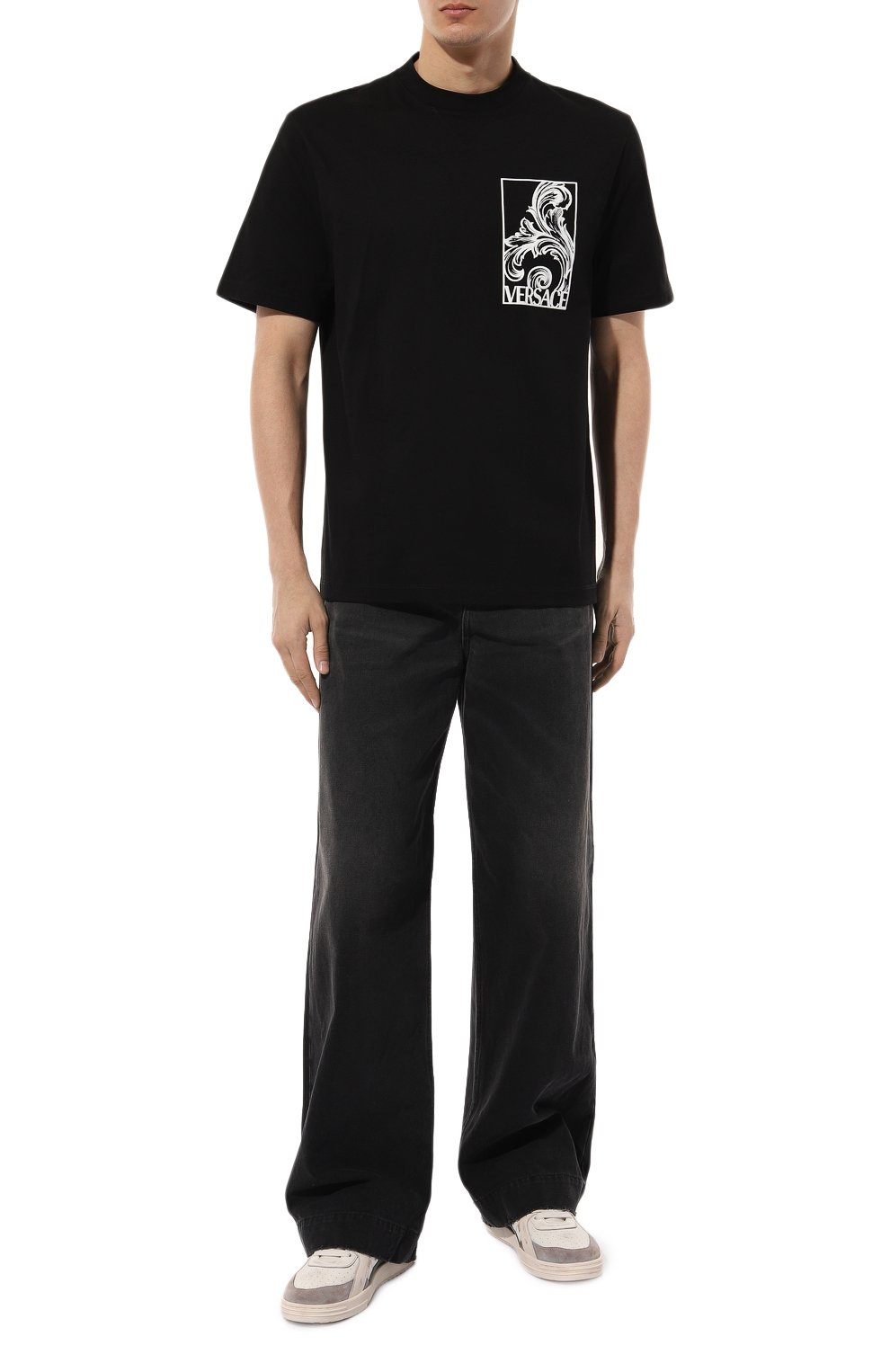 Хлопковая футболка VERSACE, арт. 1014094/1A09877, фото 2