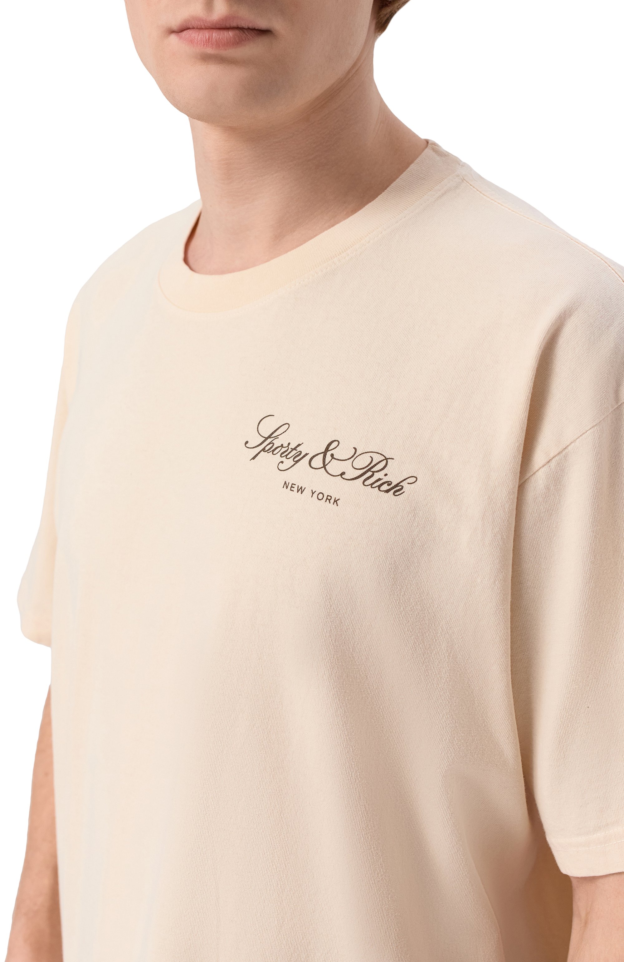 Хлопковая футболка SPORTY AND RICH, арт. T004365232WH37, фото 6