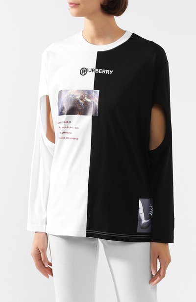Хлопковый лонгслив BURBERRY, арт. 8024657, фото 3