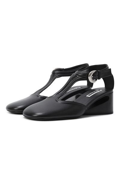 Женские кожаные туфли mary jane JIL SANDER, арт. J16WM0004-P8226
