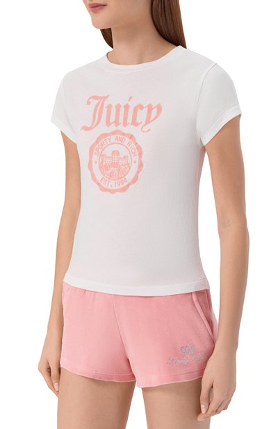 Хлопковая футболка SPORTY AND RICH, арт. T0111716691WH97/JUICY EMBLEM ESSENTIALS TEE, фото 3