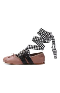 Кожаные балетки MIU MIU, арт. 5F466A-3H56-F0N52, фото 2