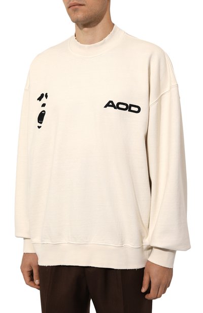 Хлопковый свитшот AN OTHER DATE кремового цвета по цене 21050 руб., арт. F40DMASW061, фото 3 Хлопковый свитшот AN OTHER DATE, арт. F40DMASW061, фото 3