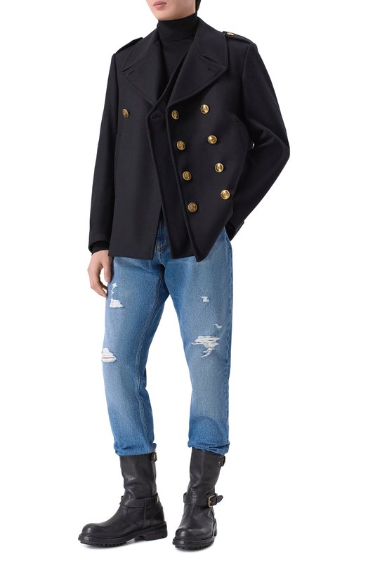 Кожаные сапоги Dolce & Gabbana A70032/AW352 Чёрный  A70032/AW352 Фото 2