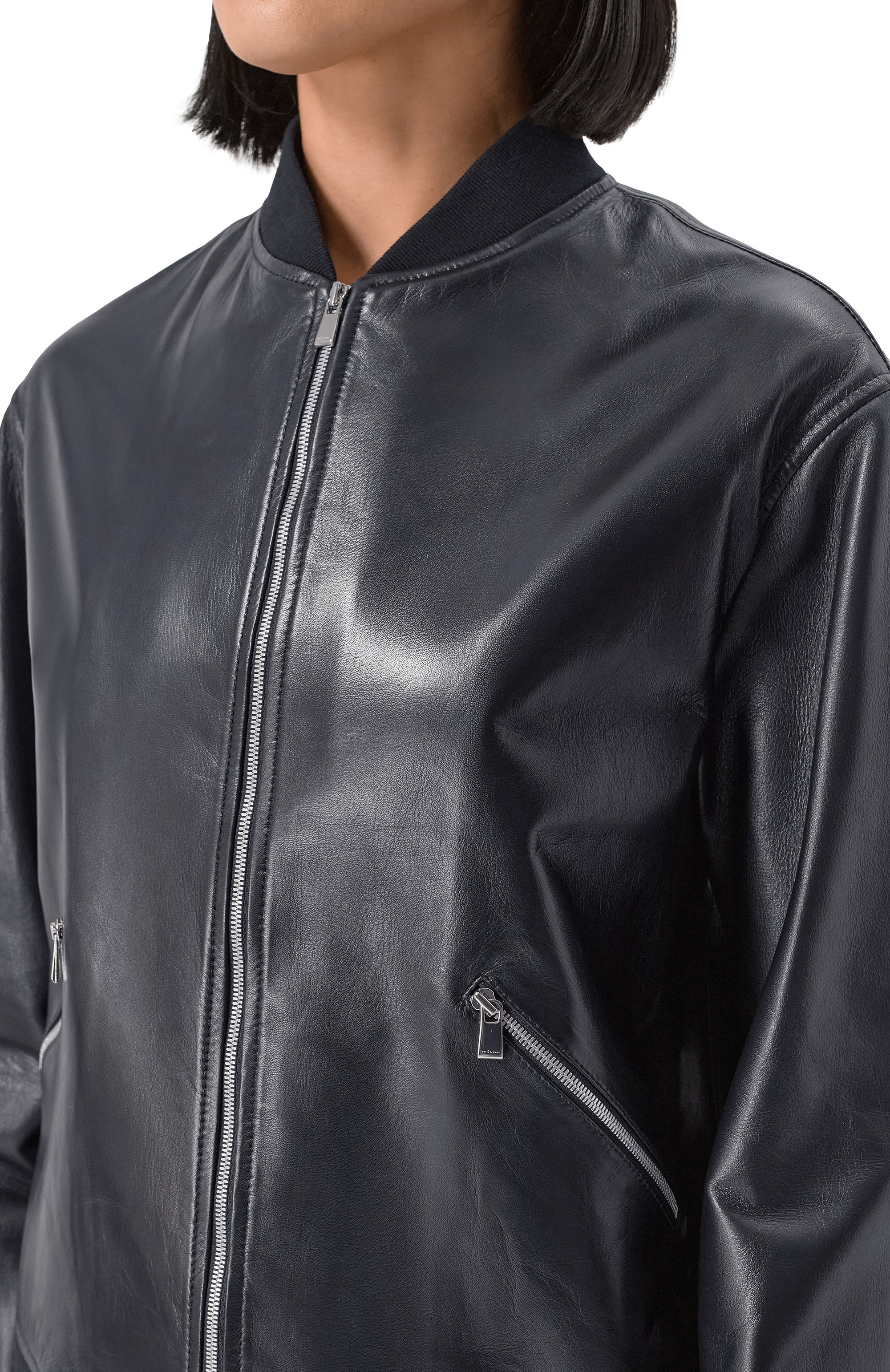 Кожаный бомбер KITON, арт. D59674K0920F01, фото 5