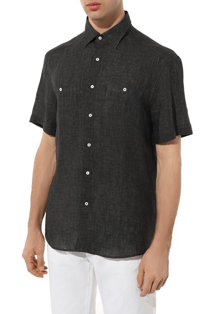 Льняная рубашка BRUNELLO CUCINELLI, арт. MF6300635, фото 3