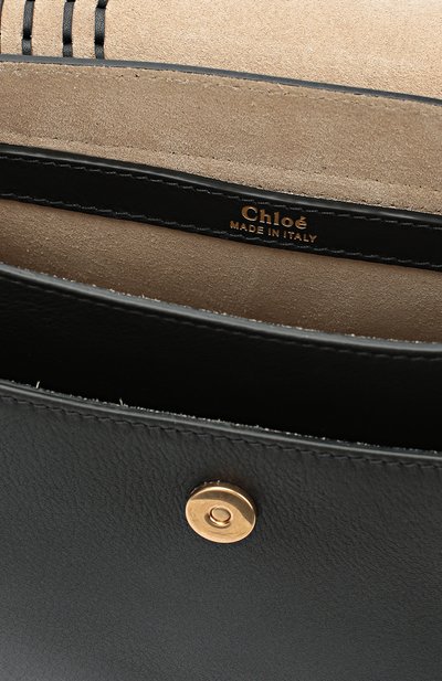 Кожаная сумка hudson small с плетением и металлическим декором CHLOÉ, арт. 3S1219/H68, фото 4