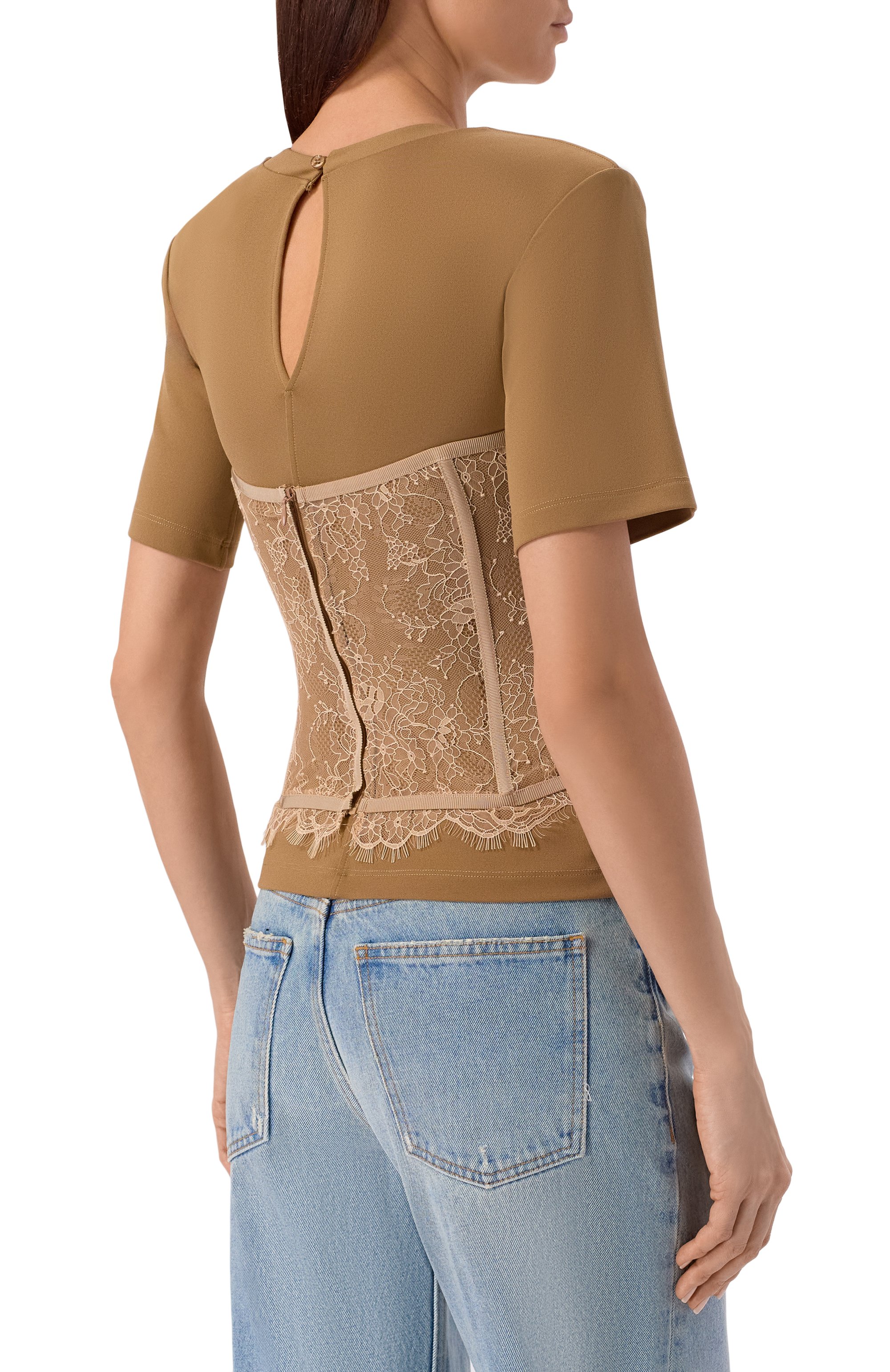 Топ GIUSEPPE DI MORABITO бежевого цвета по цене 88800 руб., арт. 06PST0395 16309, фото 4 Топ GIUSEPPE DI MORABITO, арт. 06PST0395 16309, фото 4