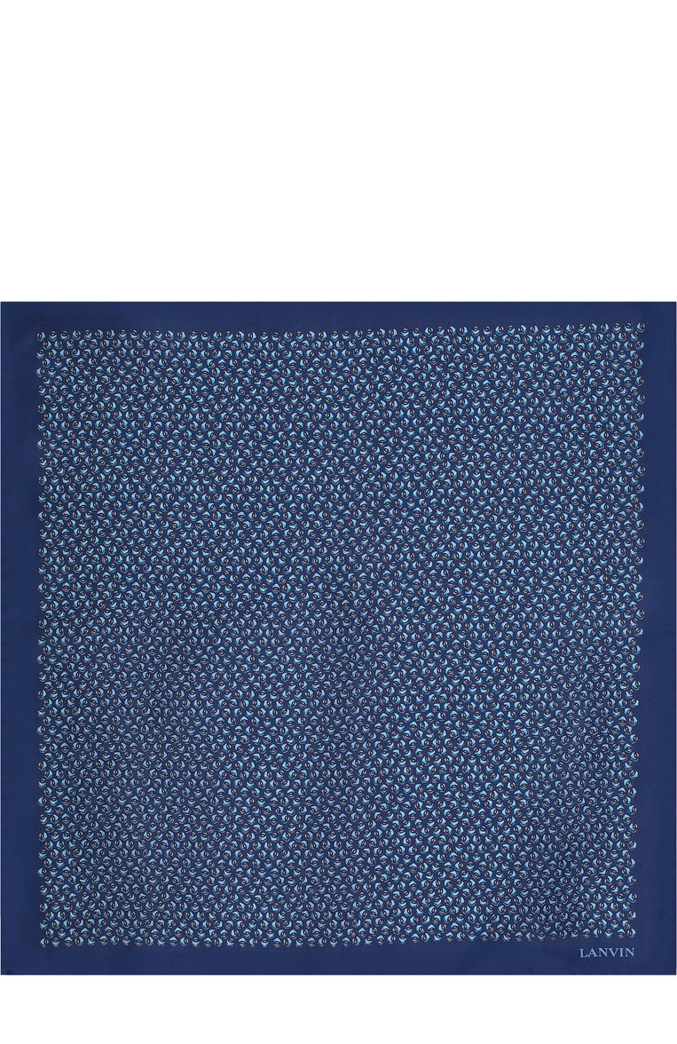 Мужской комплект из галстука и платка LANVIN синего цвета, арт. 4000/TIE SET | Фото 4 (Материал: Текстиль, Шелк; Нос: Не проставлено)