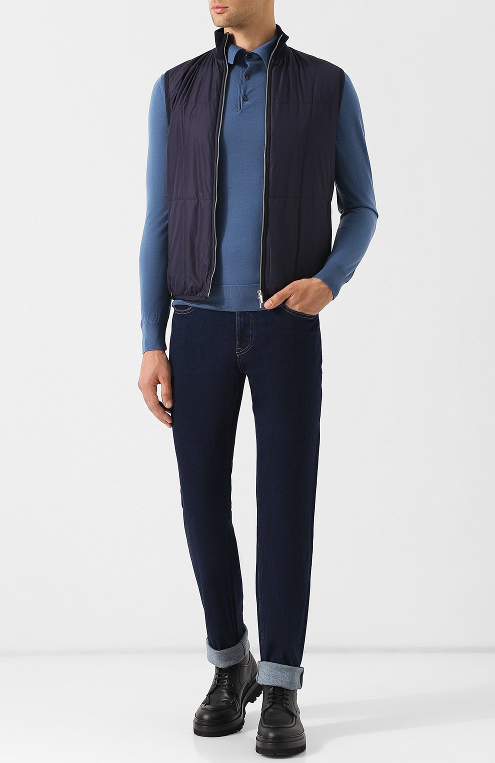 Шерстяное поло с длинными рукавами ZEGNA, арт. URM00/132, фото 2