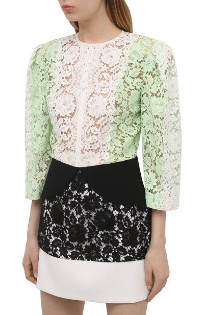Хлопковое платье ULYANA SERGEENKO зеленого цвета по цене 265000 руб., арт. ABC013FW20P (1404т20), фото 3 Хлопковое платье ULYANA SERGEENKO, арт. ABC013FW20P (1404т20), фото 3