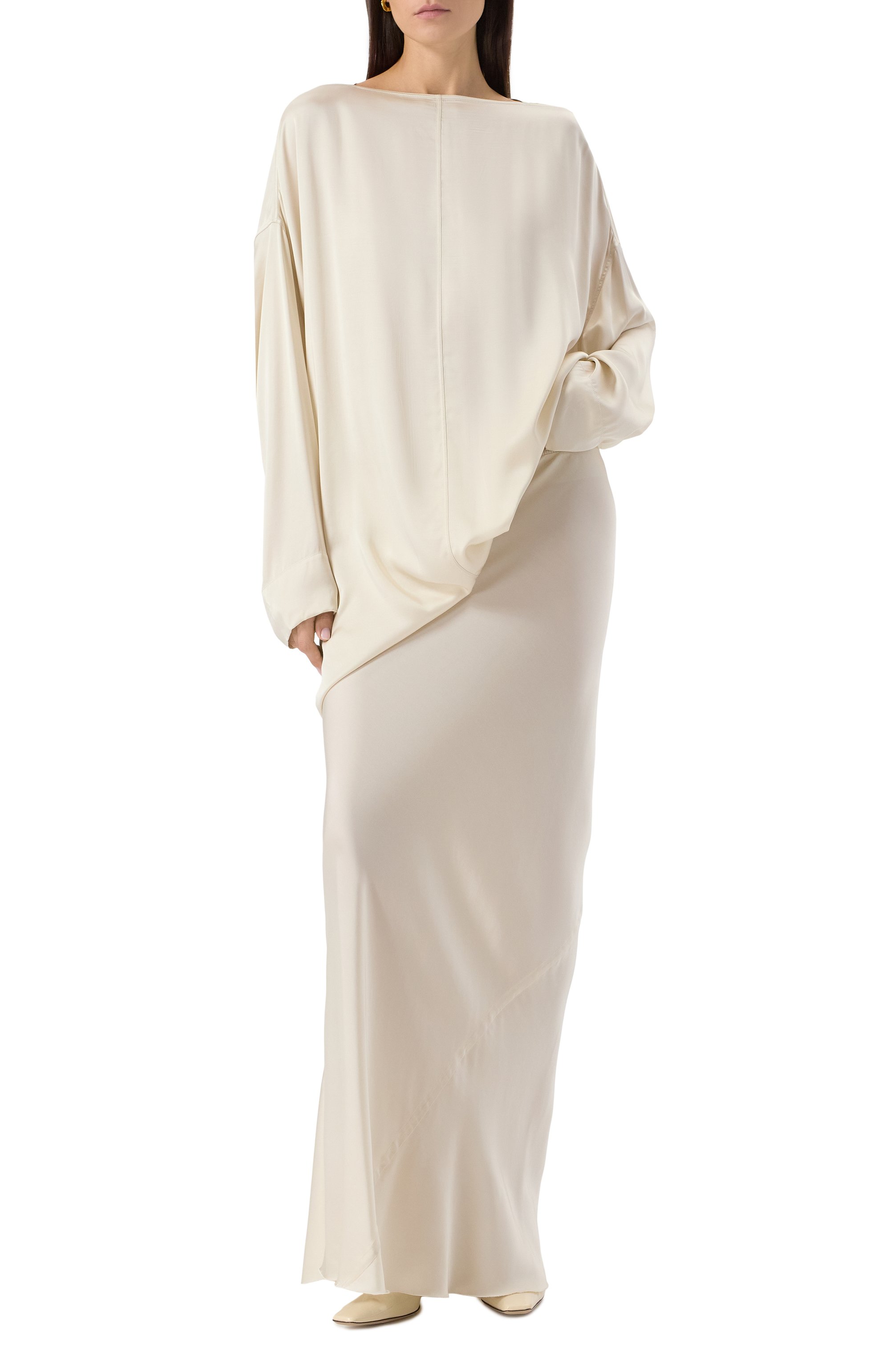 Атласная юбка RICK OWENS, арт. RP01E7348/SCH, фото 2