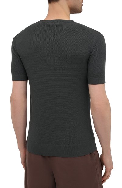 Джемпер из хлопка и шелка IL BORGO CASHMERE темно-серого цвета по цене 33600 руб., арт. 55-821G0, фото 4 Джемпер из хлопка и шелка IL BORGO CASHMERE, арт. 55-821G0, фото 4