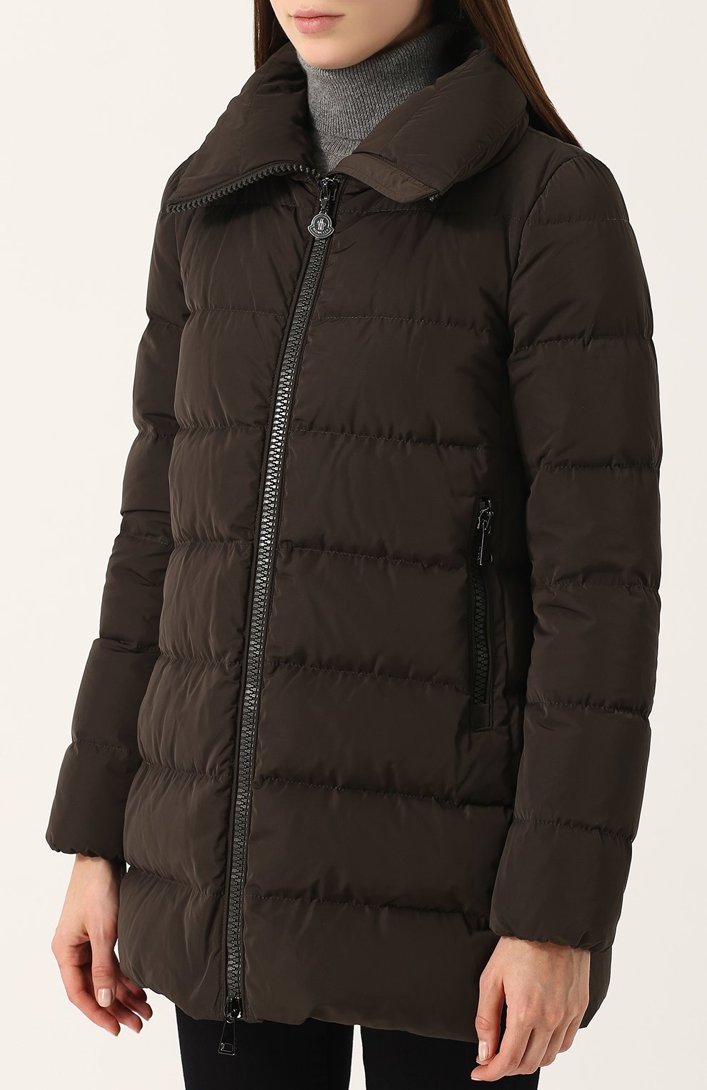 Стеганый пуховик свободного кроя с воротником-стойкой MONCLER, арт. C2-093-46963-00-54543, фото 3