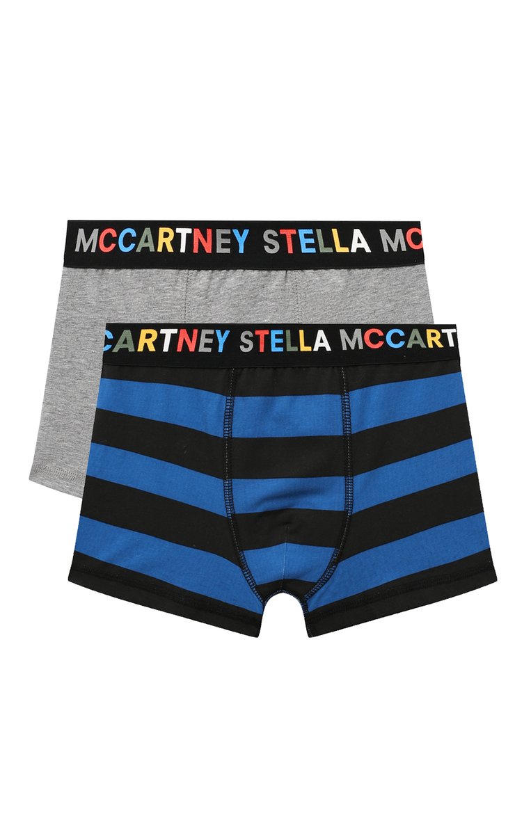 Детские комплект из двух боксеров STELLA MCCARTNEY разноцветного цвета, арт. TT0P19 | Фото 1 (Материал внешний: Хлопок; Рукава: Короткие; Автоматизация ТО: Проставлено; Автоматизация состава: Проставлено)