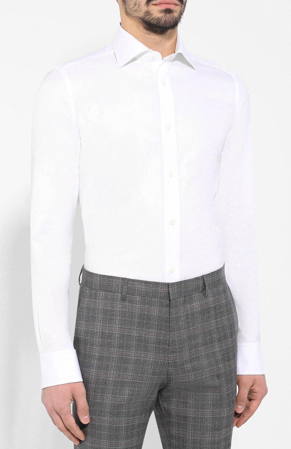 Хлопковая сорочка с воротником кент LUIGI BORRELLI, арт. EV08/LUCIAN0 DC/TS10701, фото 3
