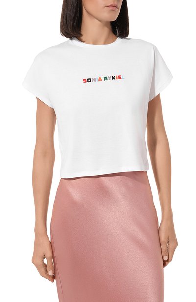 Хлопковая футболка SONIA RYKIEL, арт. 23E78T51, фото 3