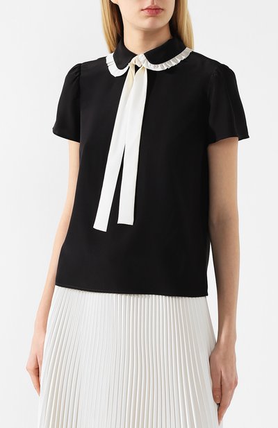 Шелковый топ REDVALENTINO, арт. RR3AA0U7/48P, фото 3