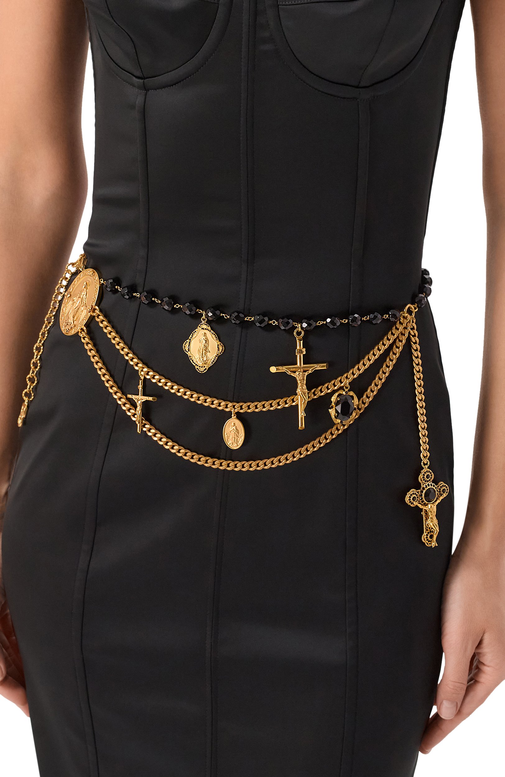 Пояс DOLCE & GABBANA золотого цвета по цене 431500 руб., арт. WLS6V1/W1111, фото 2 Пояс DOLCE & GABBANA, арт. WLS6V1/W1111, фото 2