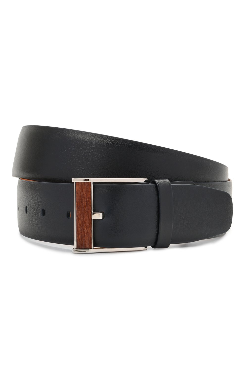 Кожаный ремень ZILLI темно-синего цвета по цене 87100 руб., арт. MJL-CLAQE-01030/0057/115-120, фото 1 Кожаный ремень ZILLI, арт. MJL-CLAQE-01030/0057/115-120, фото 1