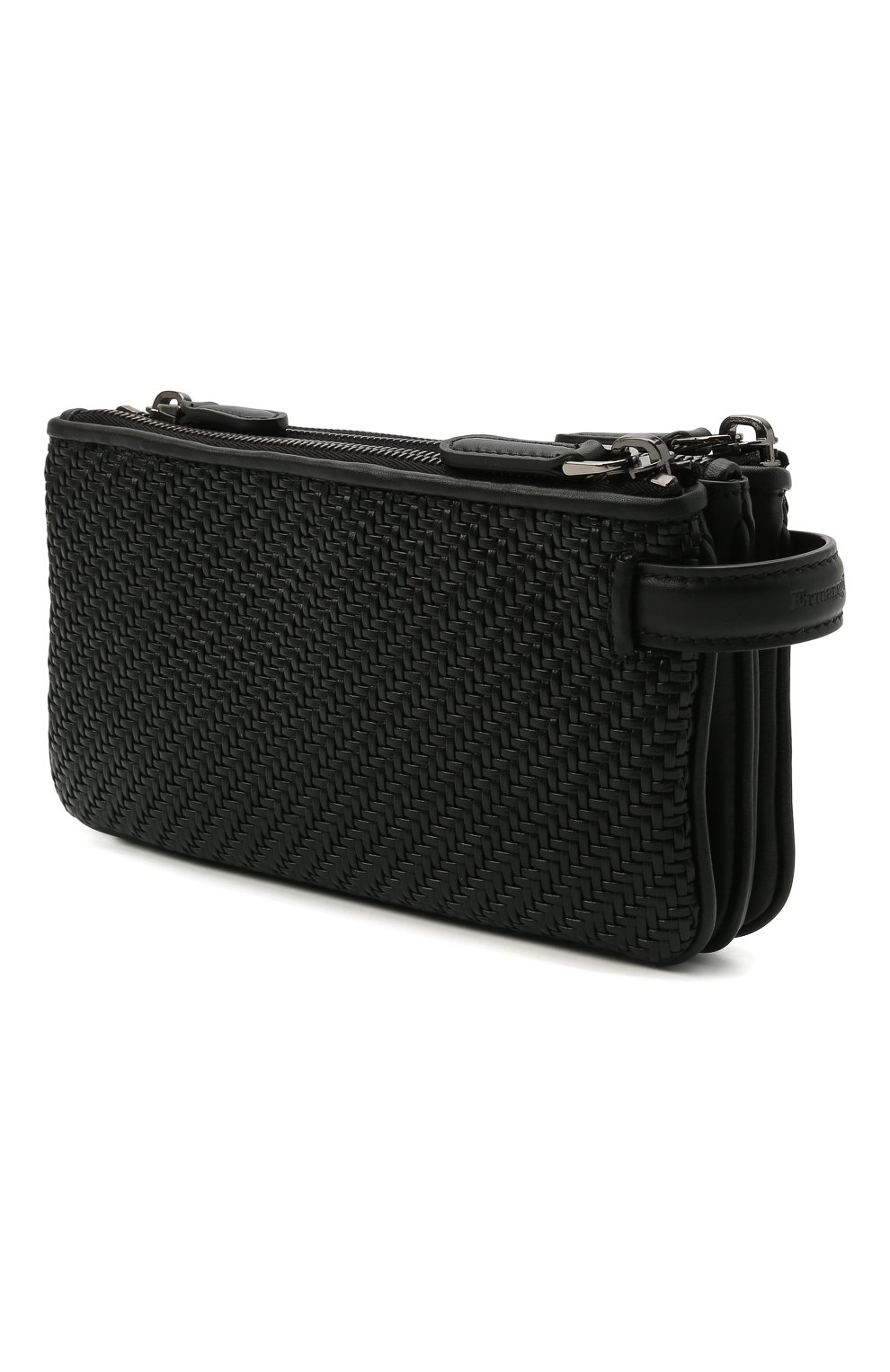 Кожаная борсетка ZEGNA, арт. C0976P-LHPTA, фото 3