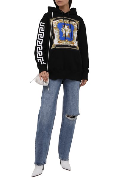 Хлопковое худи VERSACE черного цвета по цене 99500 руб., арт. 1001577/1A01174, фото 2 Хлопковое худи VERSACE, арт. 1001577/1A01174, фото 2