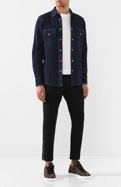 Текстильные кеды FENDI, арт. 7E1258 A7MY, фото 2