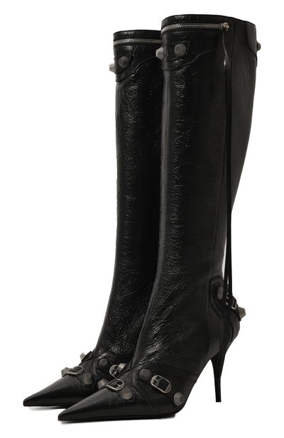 Женские кожаные сапоги cagole 90 BALENCIAGA, арт. 694395/WAD4E