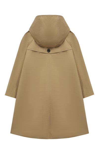 Хлопковый плащ с капюшоном BURBERRY, арт. 8002013, фото 2