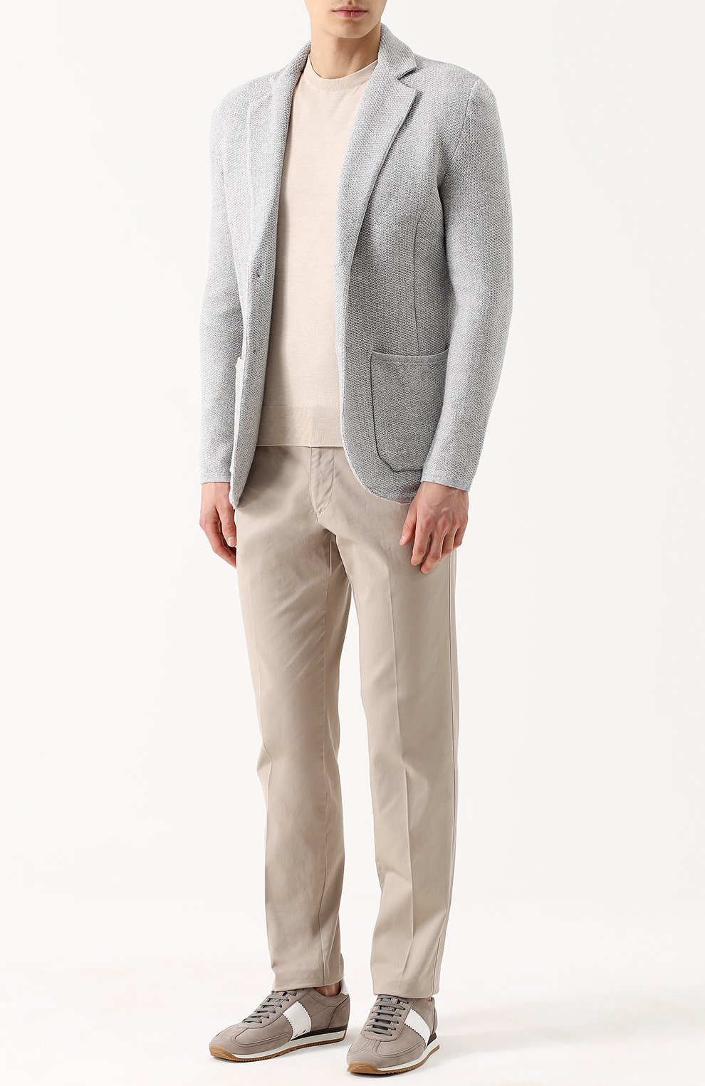 Замшевые кроссовки с контрастными кожаными вставками TOM FORD, арт. J0948T/RSK, фото 2