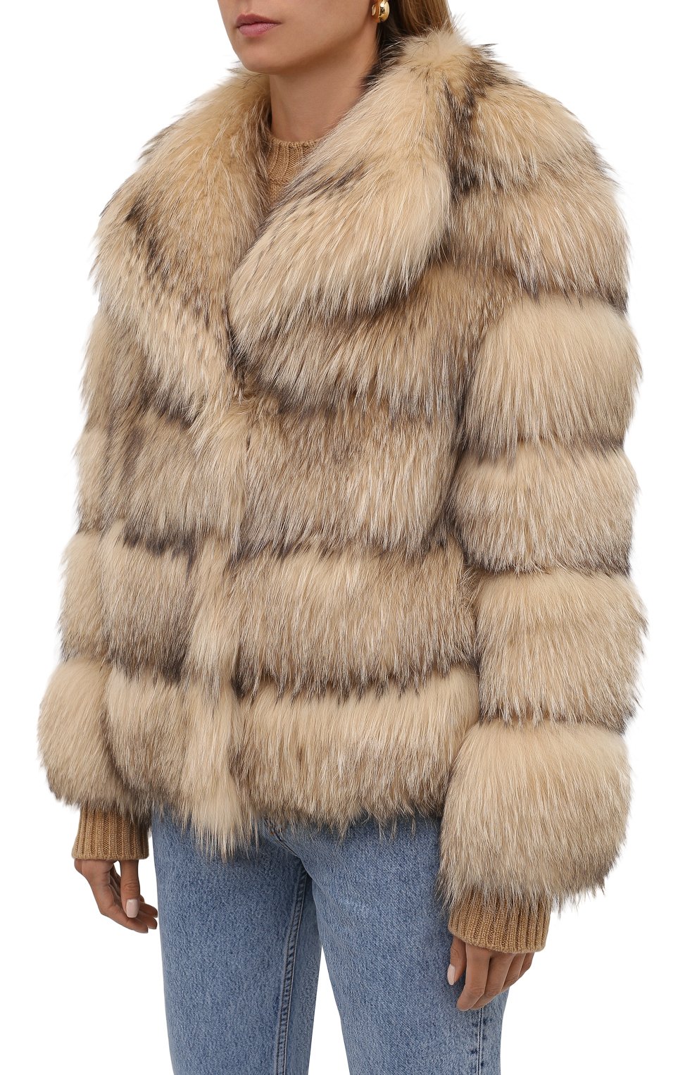 Шуба из меха лисы SIMONETTA RAVIZZA, арт. F01JA38F1/274, фото 3