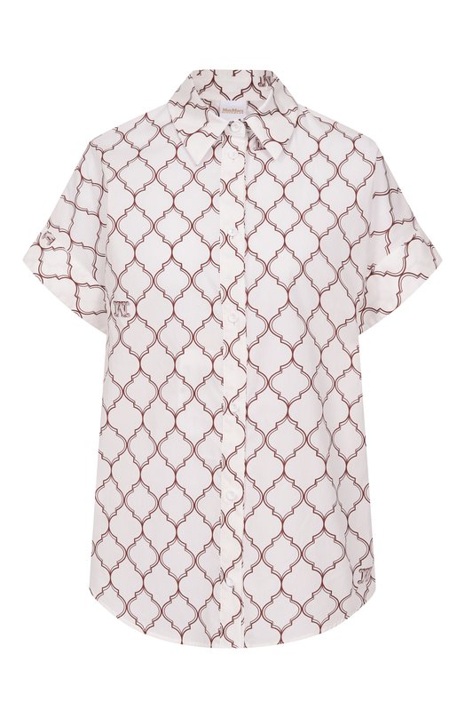 Хлопковая рубашка Max Mara SPONDA 2516111029 Белый SPONDA 2516111029
