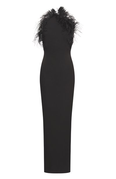 Женское платье с отделкой перьями страуса THE ATTICO, арт. 260WCW00264/PLL088FS