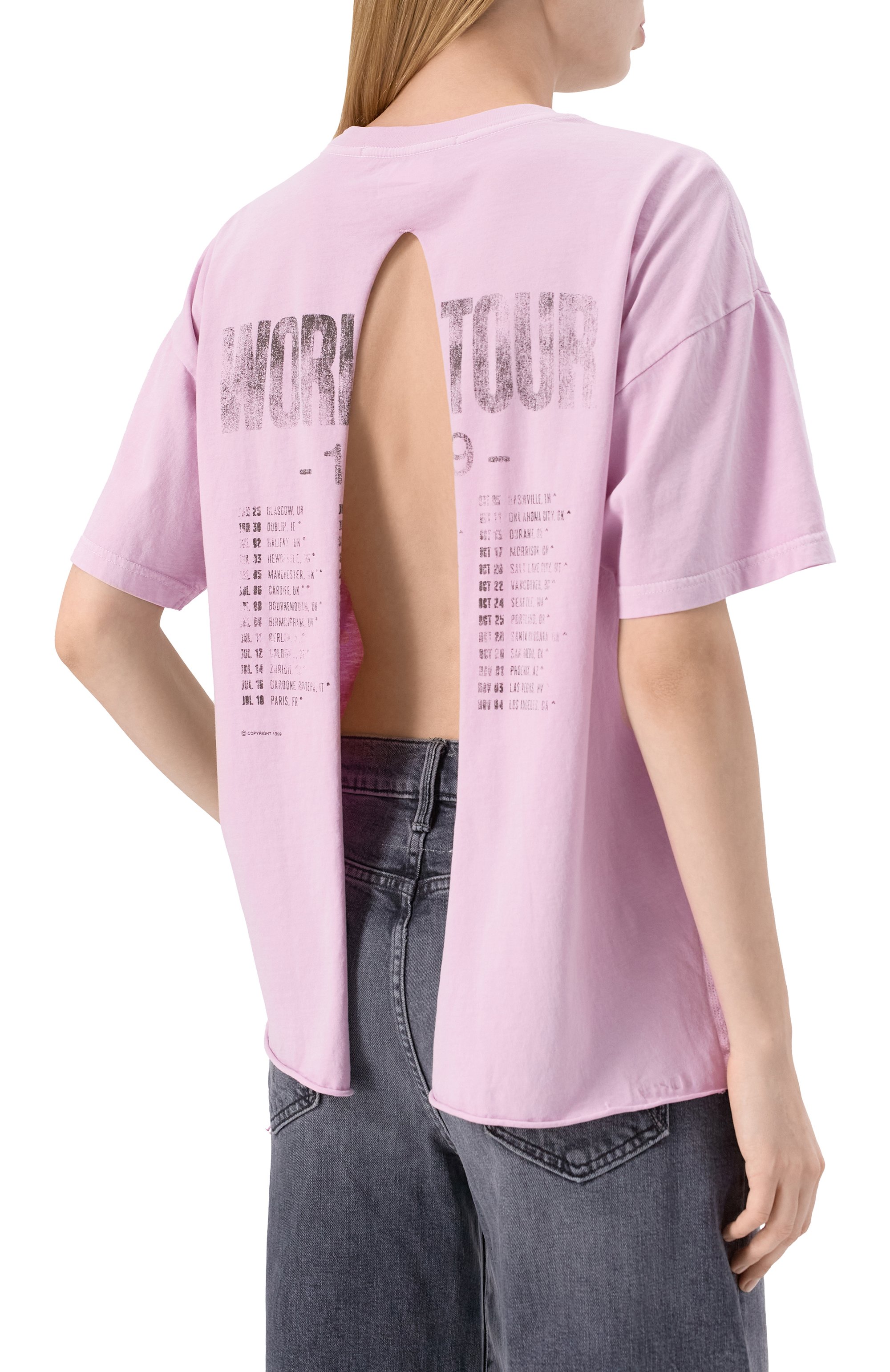 Хлопковая футболка KSUBI сиреневого цвета по цене 16750 руб., арт. WPS25TE018, фото 4 Хлопковая футболка KSUBI, арт. WPS25TE018, фото 4