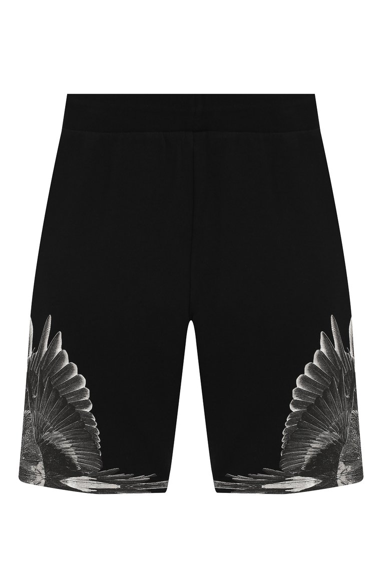 Детские хлопковые шорты MARCELO BURLON KIDS OF MILAN черного цвета, арт. B/MB/3200/0021 | Фото 2 (Материал внешний: Хлопок; Статус проверки: Проверена категория; Мальчики Кросс-КТ: Шорты-одежда; Нос: Не проставлено)